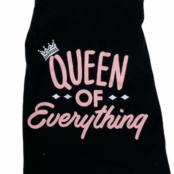Wag & Bone Queen of Everything Dog Shirt, Black, Pink, Small, Medium - Picture 3 of 5